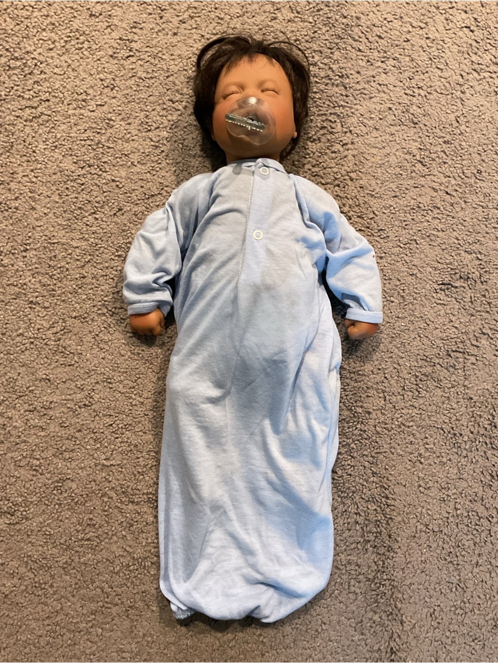 Lee Middleton Vintage Large Baby Infant Doll Toy Blue Pajamas Kid Core 1994